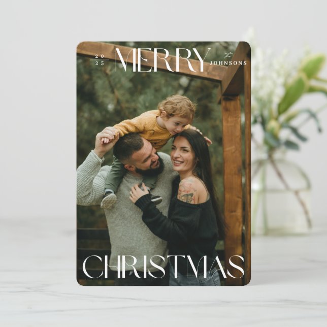 Färgfyllt God jul-kort Julkort (Stående Fram)