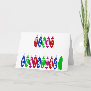 Färgfyllt God jul-teckensnitt för ornament Helgkort
