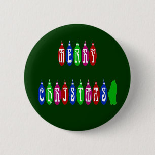 Färgfyllt God jul-teckensnitt för ornament Knapp