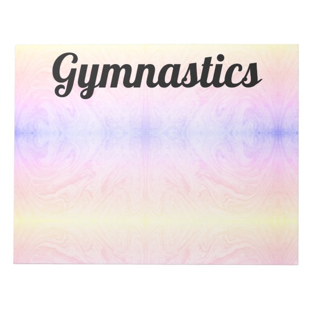 Färgfyllt GYMNASTICS-Anteckningsblock Anteckningsblock (Framsida)
