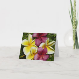 Färgfyllt hawaiiskt platshållarkort för mappad häl kort