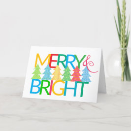 Färgfyllt Helgdag-kort för Julgran Helgkort