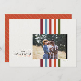 Färgfyllt Helgdag-menyflikskort för Lodrät Julkort