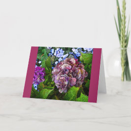 Färgfyllt Hydrangea Flower Card Kort