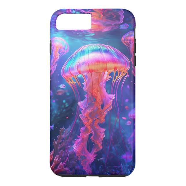 Färgfyllt jellyfish Phone Case Case-Mate iPhone Skal (Baksida)