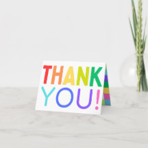 Färgfyllt jokertecken för Bright Rainbow - tack