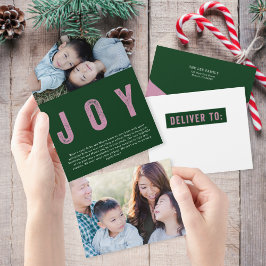 Färgfyllt JOY Tear Away Photo Helgdag Card
