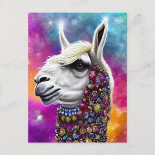 Färgfyllt judiskt vykort för Llama