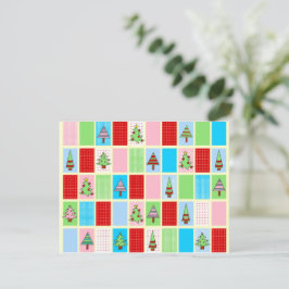 Färgfyllt julkort anteckningskort