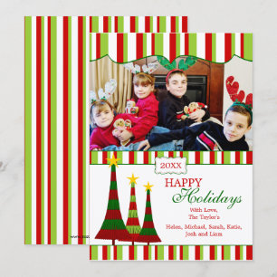 Färgfyllt julljulläge - fotoport för Helgdag Julkort