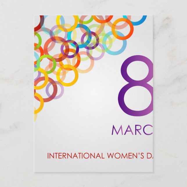 Färgfyllt kort för kvinnans dag (Framsida)