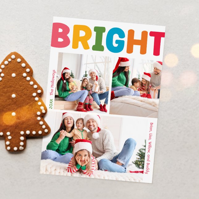 Färgfyllt ljusår i Lodrät 3-foto för granskning Julkort (Skapare uppladdad)