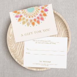 Färgfyllt Lotus Blommigt Spa Gift-certifikat Inbjudningar