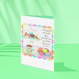 Färgfyllt Macarons sötat Vänskap-kort Kort