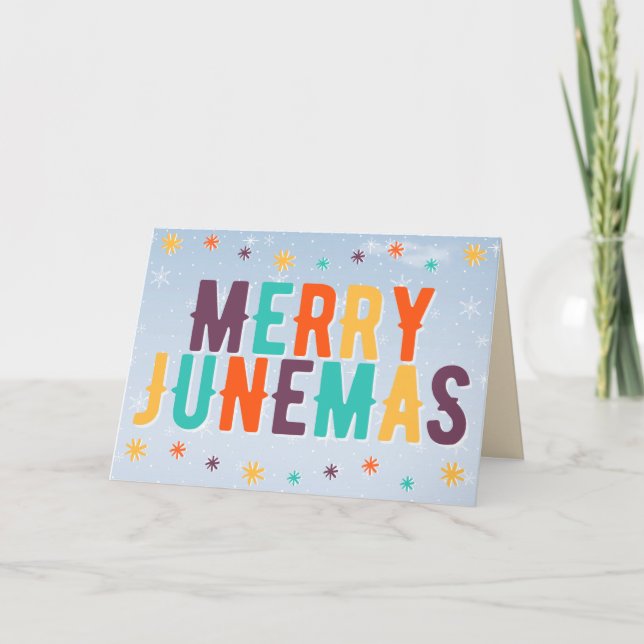 Färgfyllt Merry Junemas-kort Kort (Framsida)