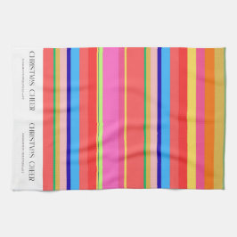 Färgfyllt, modernt könskorn för julgranar kökshandduk