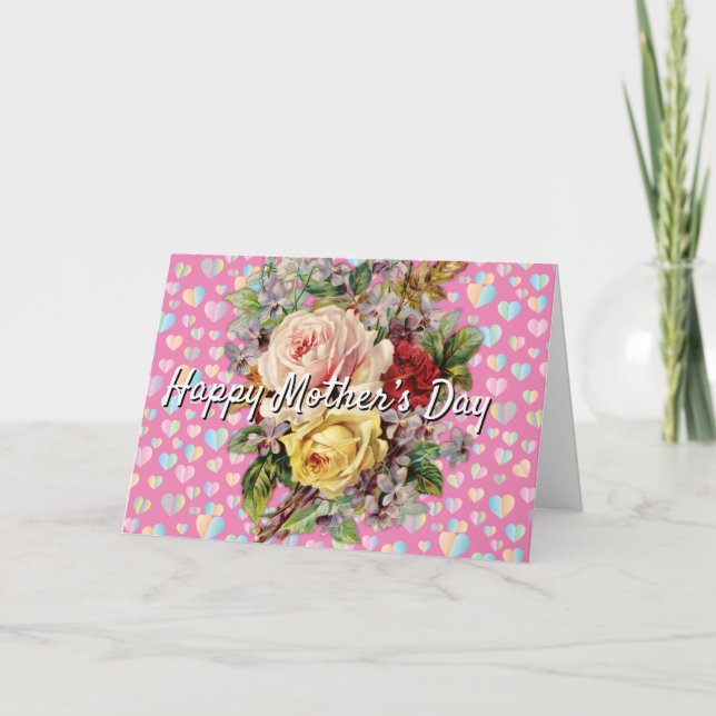 Färgfyllt Mor-dagskort för Elegant Helgkort (Framsida)