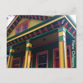 Färgfyllt New Orleans House-vykort Vykort