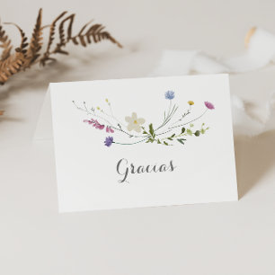 Färgfyllt NYC-Vild med Bröllop Gracias Card-format Tack Kort