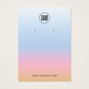 Färgfyllt Pastel Ombre Modern Earring Visning Card Visitkort