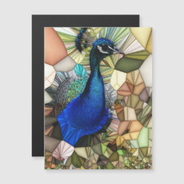 Färgfyllt Peacock Mosaic Magnetic Card