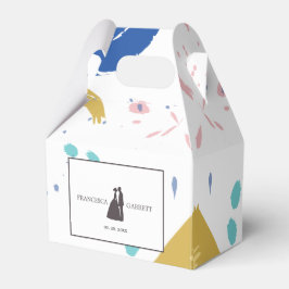 Färgfyllt penseldrag presentaskar