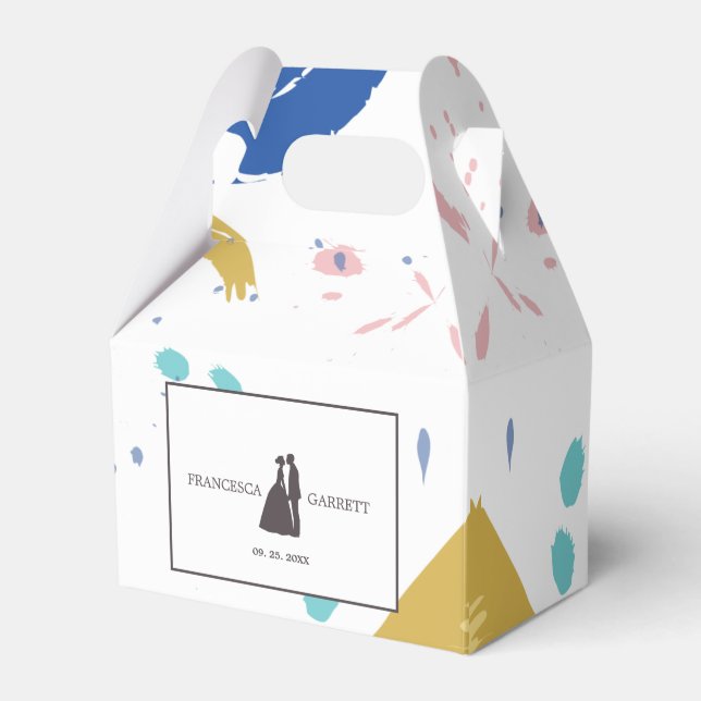 Färgfyllt penseldrag presentaskar (Framsidan Sidan)