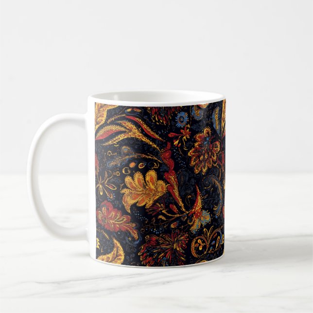 Färgfyllt persiskt Blommönster Kaffemugg (Vänster)