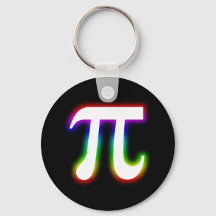 Färgfyllt Pi-nummer Matematik Nyckelring
