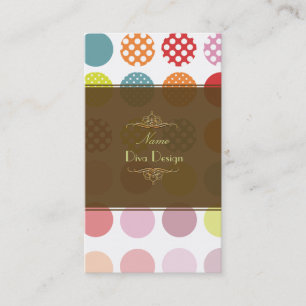 Färgfyllt Polka dots BusinessCard Visitkort