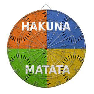 Färgfyllt pop Art Collage & Hakuna Matata-meddelan Piltavla