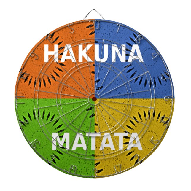 Färgfyllt pop Art Collage & Hakuna Matata-meddelan Piltavla (Framsidan)