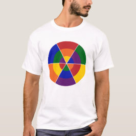 Färgfyllt Pride för geometriskt regnbåge (HBT-T) T Shirt
