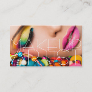 Färgfyllt Professionell Makeup-artistkort Visitkort