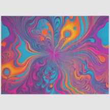 Färgfyllt Psychedelia Airbrush Art-papper