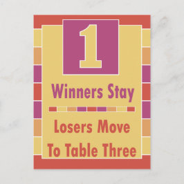 Färgfyllt Rand Bunco Bord-kort nr 1 Vykort