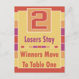 Färgfyllt Rand Bunco Bord-kort nr 2 Vykort