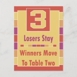 Färgfyllt Rand Bunco Bord-kort nr 3 Vykort