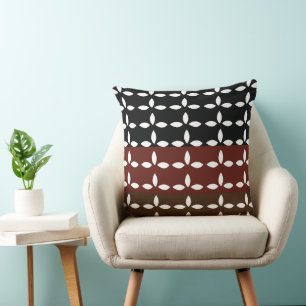 Färgfyllt Rand-geometriskt Blommönster Kudde