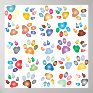 Färgfyllt regnbågsdjur poster