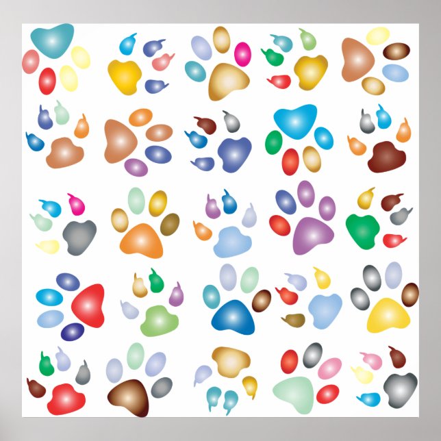 Färgfyllt regnbågsdjur poster (Framsidan)