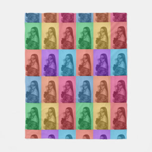 Färgfyllt Retro Pop Art Modern Anpassningsbar Phot Fleecefilt