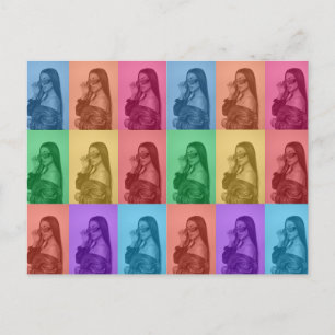 Färgfyllt Retro Pop Art Modern Anpassningsbar Phot Helg Vykort