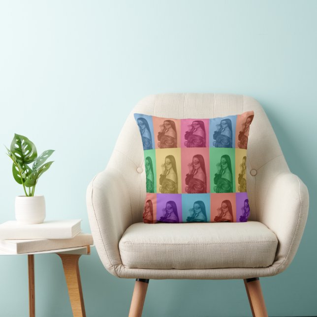 Färgfyllt Retro Pop Art Modern Anpassningsbar Phot Kudde (Stol)