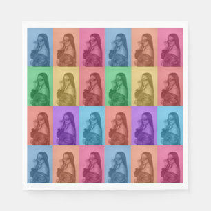 Färgfyllt Retro Pop Art Modern Anpassningsbar Phot Pappersservett