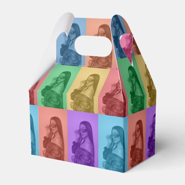 Färgfyllt Retro Pop Art Modern Anpassningsbar Phot Presentaskar (Framsidan Sidan)