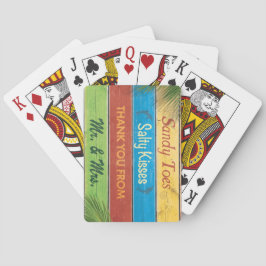 Färgfyllt Sandy Toes Salty Kisses Deck of Cards Spelkort