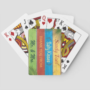Färgfyllt Sandy Toes Salty Kisses Deck of Cards Spelkort