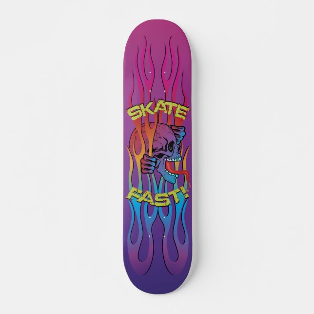 Färgfyllt skal old school skateboard bräda 21,6 cm (Framsida)