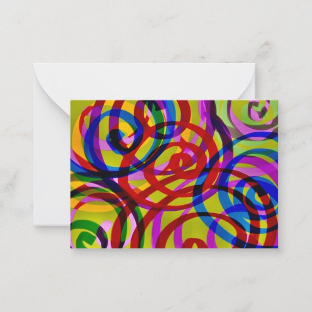 Färgfyllt skärmkort anteckningskort (Framsida)